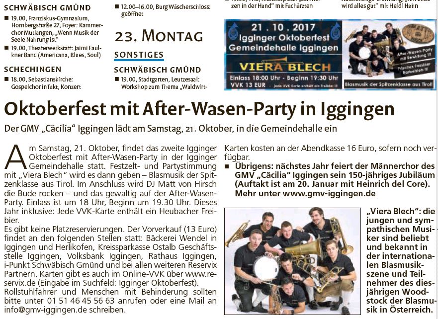 Gmünder Wochenblatt 18.10.2017